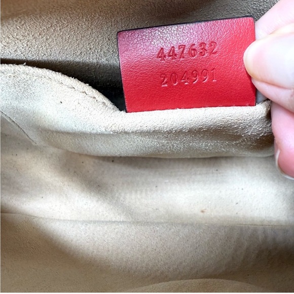 Authentic Gucci Marmont crossbody bag red leather gold GG - Picture 15 of 15